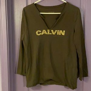 Calvin Klein Jeans Women’s V neck Shirt Size XL